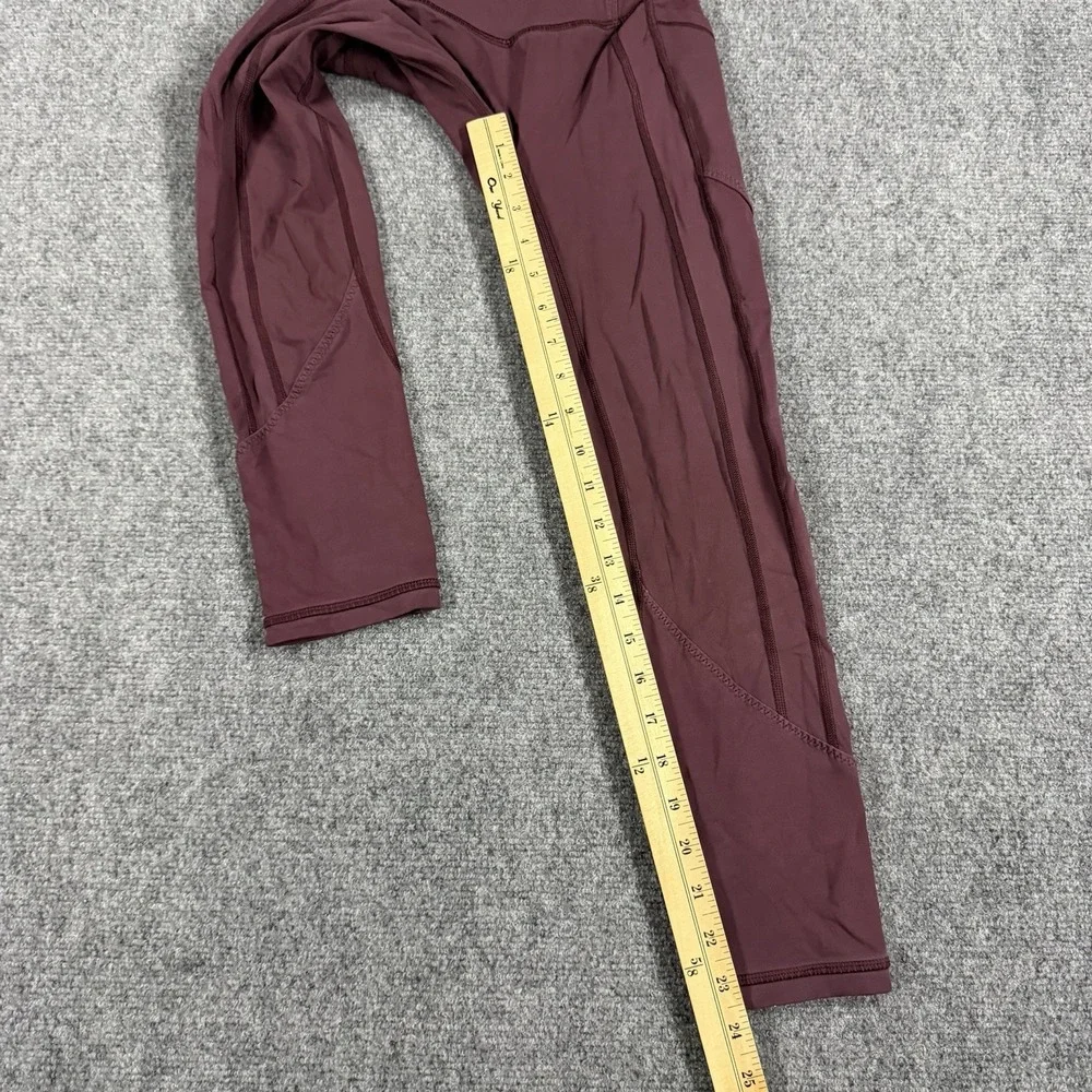 Lululemon Leggings Womens 2 Maroon Crop 23